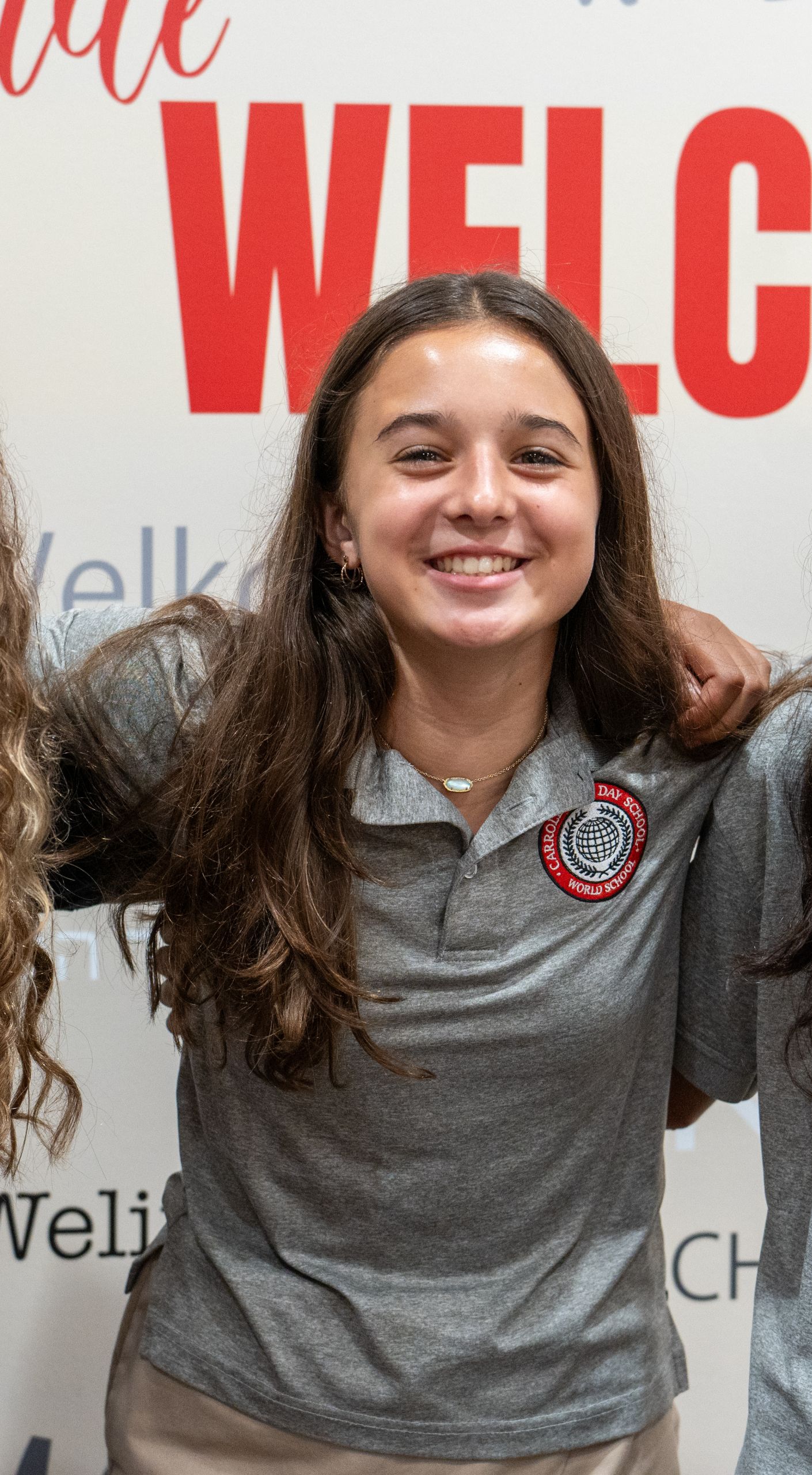 Middle school student smiling