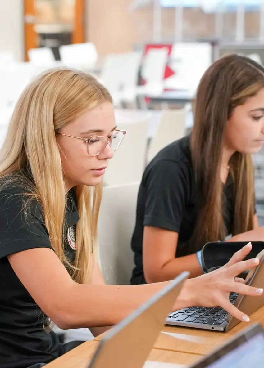 Students on laptops